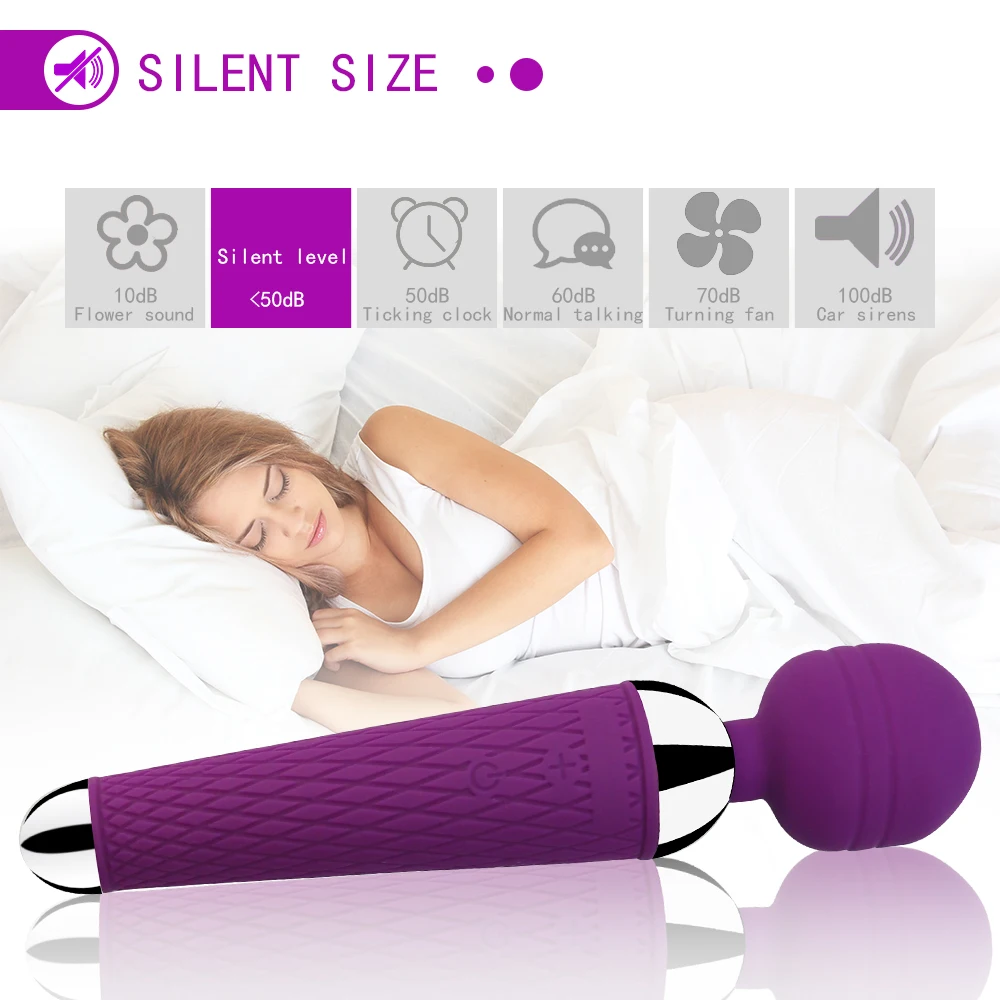 Powerful Clitoris Vibrators USB Recharge Magic Wand AV Vibrator Massager Sexual Wellness Erotic Sex Toys for