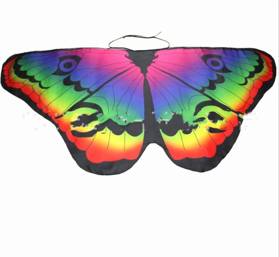 Для взрослых Феи; бабочки; крылья костюмной ткани животных Наряжаться костюм аксессуар красочные Monarch Бабочка накидка крылья