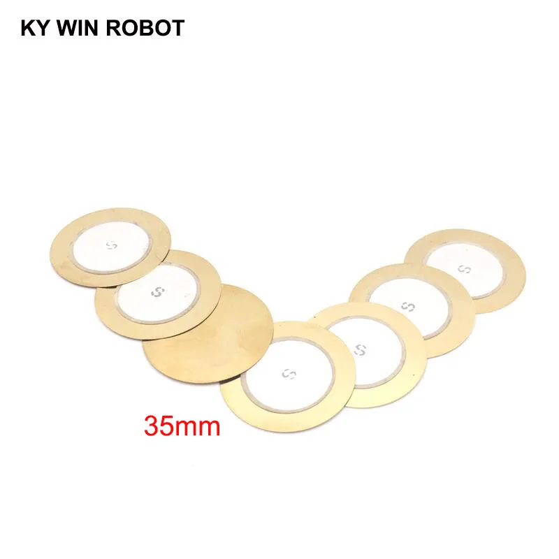 10 Pcs Piezoelectric Piezo Ceramic Wafer Plate Buzzer Loudspeaker Dia 35mm For Arduino Diy Electro