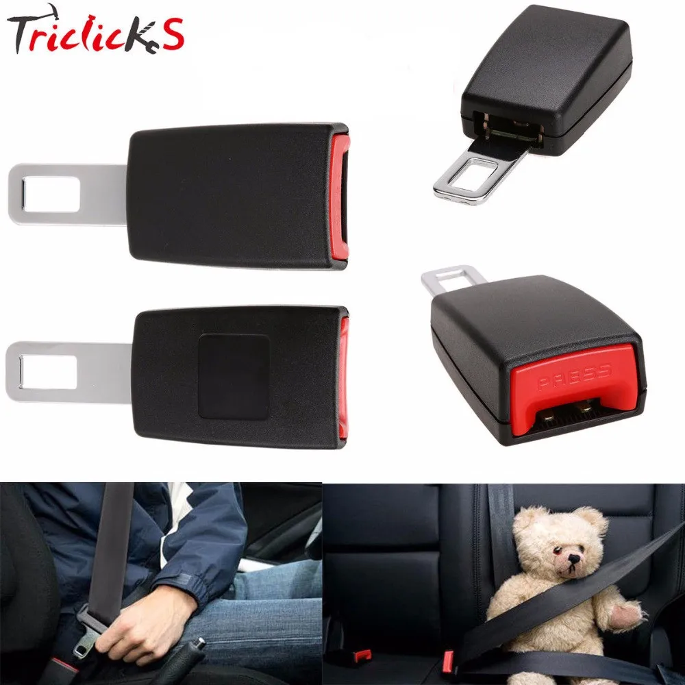 Triclicks Auto Car Seatbelt Safety Seat Belt Clip Extender Extension 7/8" Buckle Universal
