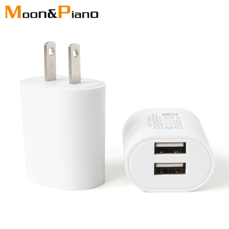 1PC US Adapter 5V2.1A Dual USB Charger For Smart Mobile