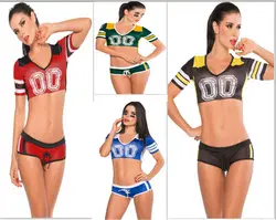 Бесплатная Доставка Fantasy football Costume soccer baby football girl Сексуальная короткая юбка шорты для мальчиков команда чирлидеров наборы s костюм