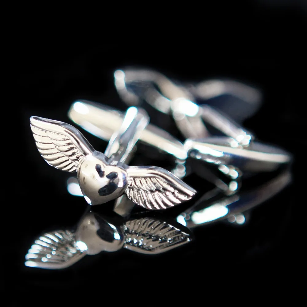 

Hart Angel Cufflinks Silver Mens Cuffs Jewelry Stainless Steel Metal Cuff Nail Attractive Suit Gift Free Shipping