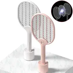 Перезаряжаемые ручной светодиодный свет USB Электрический комары мухи вредители Swatter ракетки
