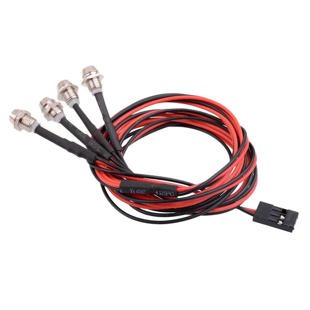 4 LED Light Kit Rc Truck Led Lights Kit RC Headlights Taillight 3mm White LED,Red LED Lights