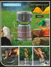 WOS patented products Portable stainless steel lightweight camping stove for back packing
