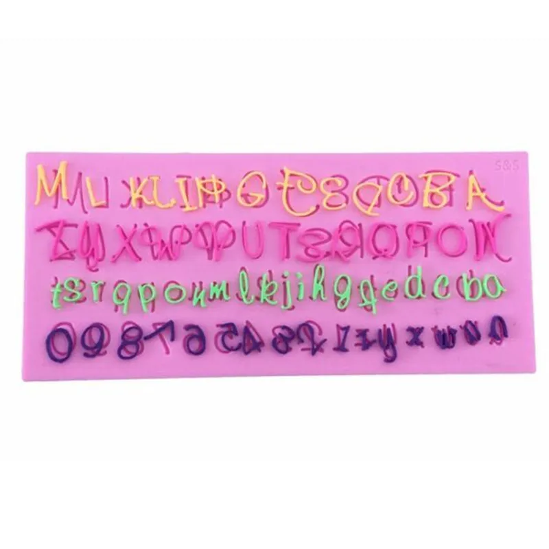 

Letters & Numbers Pink SiliconeDIY Silicone chocolate mold silicone cake bakeware molds For Cake Cookies