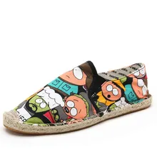 Dropshiping Дамская Повседневная обувь из парусины мультфильм белье девушка эспадрильи в рыбацком стиле женские кеды Лоферы обувь для вождения