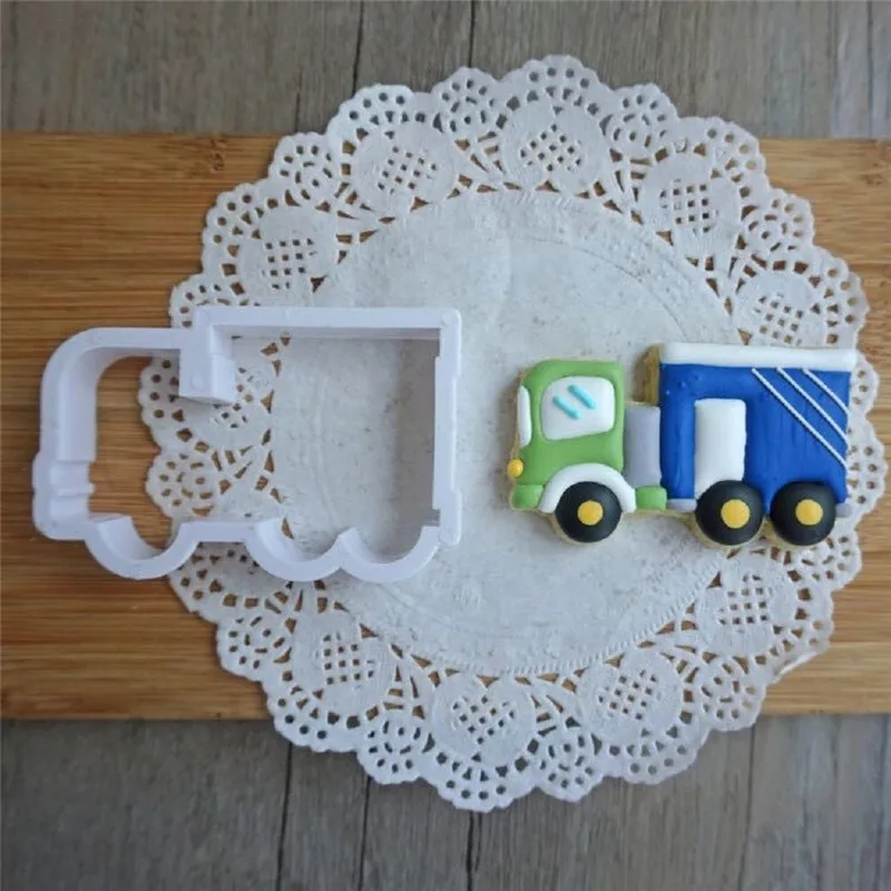 8Pcs/Set Cute Cartoon Cookie Cutter Tools 3D Plastic Car Shape Gingerbread Mold DIY Pastry Embossing Cookie Biscuit Baking Mold 8Pcs/Set Cute Cartoon Cookie Cutter Tools 3D Plastic Car Shape Gingerbread Mold DIY Pastry Embossing Cookie Biscuit Baking Mold