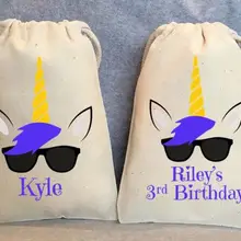 Пользовательские мальчик Волшебный Единорог День Рождения Мешки для конфет спасибо любимые пакеты Свадьба девичник похмелья восстановление наборы выживания