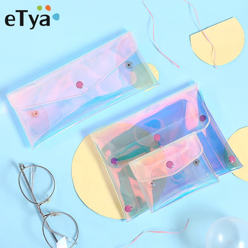 Прозрачная женская косметичка eTya Laser из ПВХ дорожная маленькая для зубных щеток