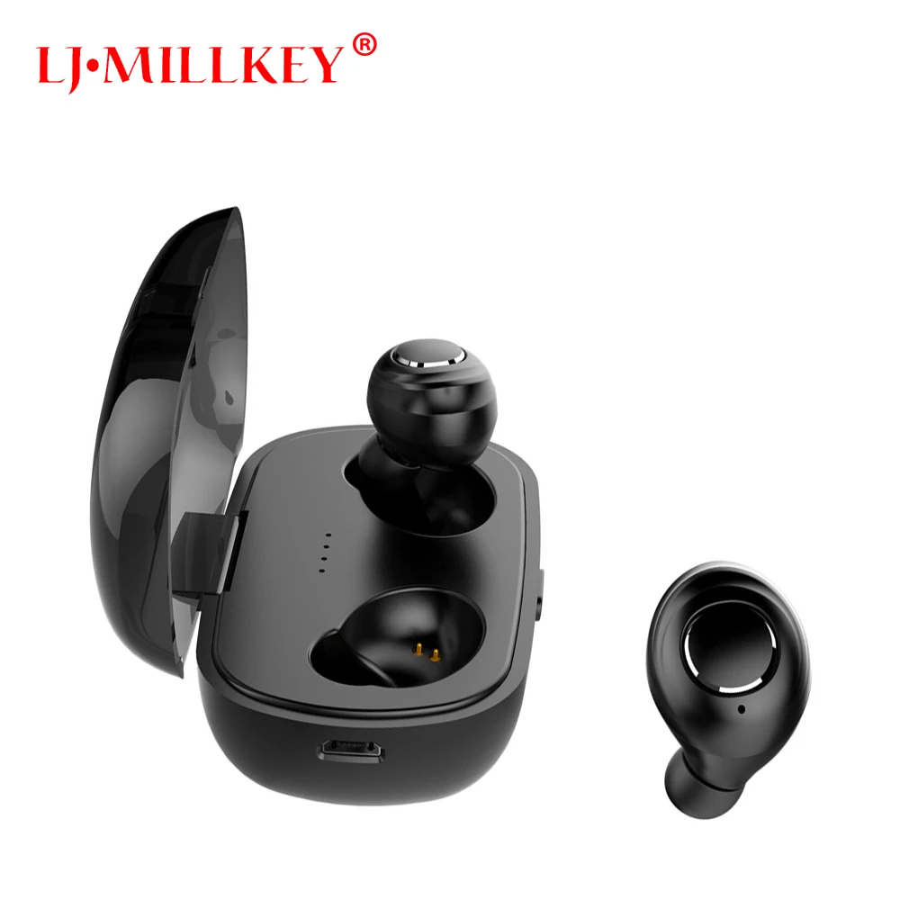 

New Year 2018 TWS Bluetooth headset Stereo Music Earphone built-in Mic Small Wireless Earbud with 330mAh Recharge battery YZ188
