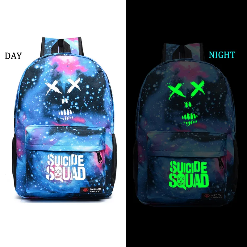 

Suicide Squad noctilucous backpack student school bag Notebook backpack Daily backpack