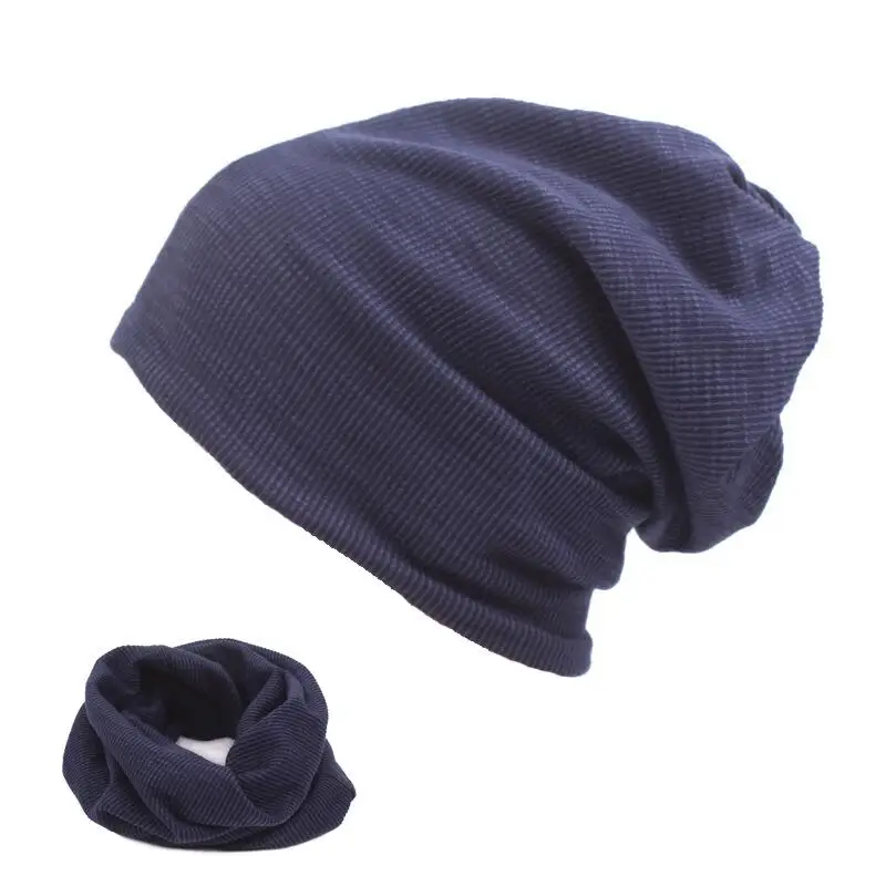 

Spring Autumn Knit Women Hats Dual Use Neck Scarf Casual Solid Cotton Winter Soft Warm Female Caps Ladies Scarves New Arrival