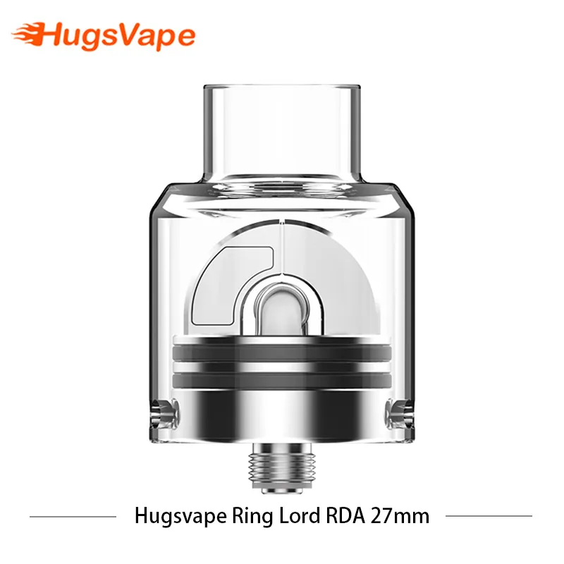 

Electronic Cigarette Hugsvape Ring Lord RDA Tank Single Coil Configuration Tornado Style Airflow Spit-Black Proof Design