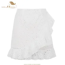 SISHION сексуальные белые кружевные Мини-Юбки Женские однотонные открытые ретро-Юбки Русалки женские летние SP0138