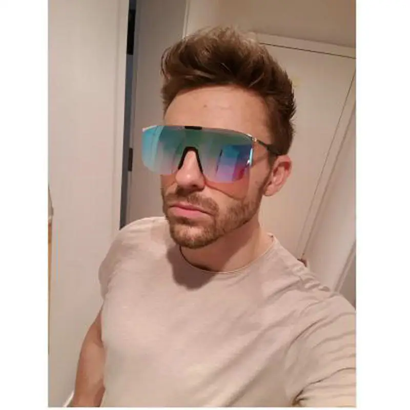 

MINCL/Oversized Square Sunglasses Women Vintage Brand Designer Gradient Lens Shades Sun Glasses Men Big Frame Hip-hop Glasses NX
