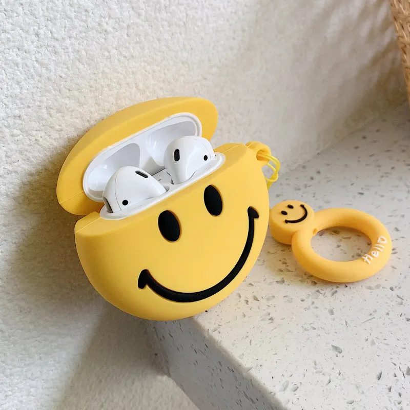 Sunshine smiley face для airpods 2 Чехол для Apple беспроводной Bluetooth защитный чехол для наушников силиконовая гарнитура коробка