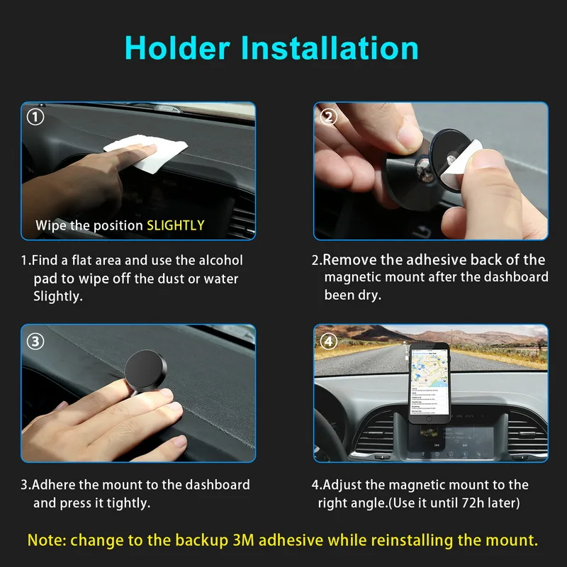 GETIHU Автомобильный держатель для телефона, магнитная подставка для мобильного смартфона, 360 магнит, автомобильный держатель для телефона для iPhone