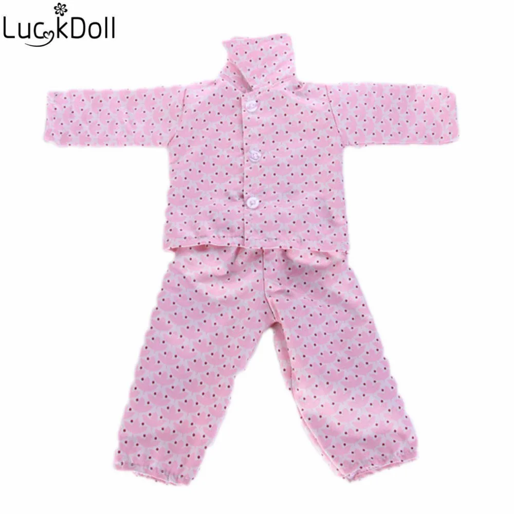 Luckydoll 15 шт. новая одежда куклы пижамы подходит 18 дюймов Американский 43 см BabyDoll аксессуары игрушки Детские лучшие рождественские подарки