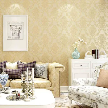 

European Style Non-woven Wallpaper 3D Embossed Damascus Luxury Wall Paper Bedroom Living Room Background Wall Covering Tapety 3D