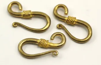 

5 Raw Brass Clasp Connector (21x10 mm)