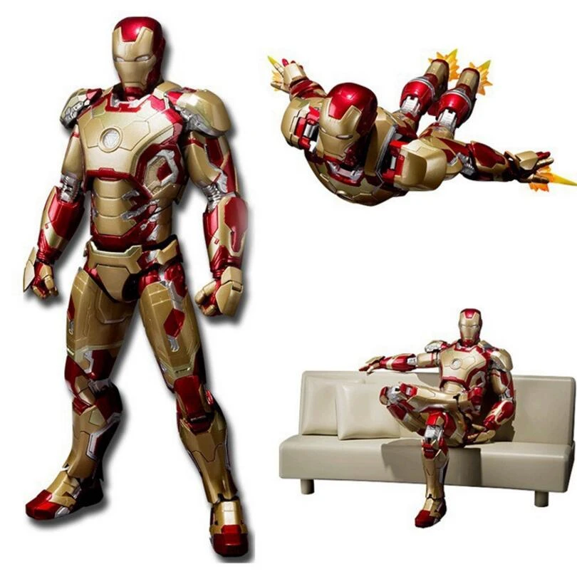 Shf Shfiguarts Iron Man 3 Mark 42 With Sofa Pvc Action Figure Mark 43 Collectible Models Toys 17cm Mk 42 Mk 43 Figure Toy Action Figures Aliexpress