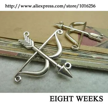 

Zinc alloy pendant jewelry accessories diy handmade material charms The ancient silver arrow 46 * 47 mm