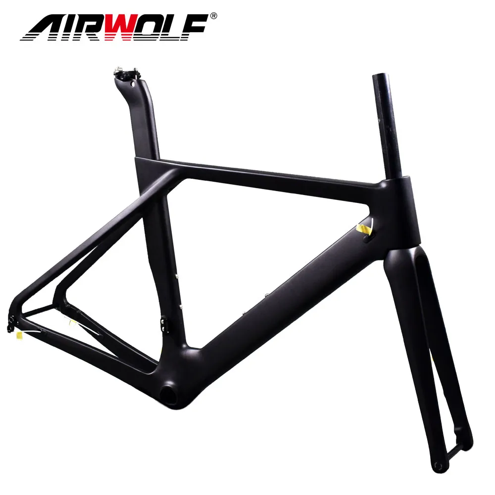 Sale Airwolf carbon fiber bike frame size in 49/52/54/56cm Bicicleta Carbon Bike Frame disc road carbon frame 1