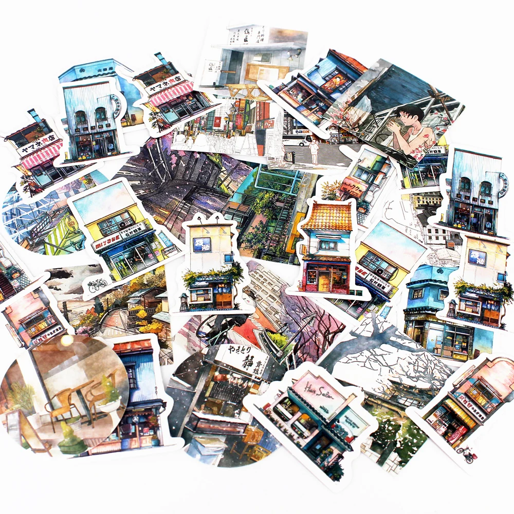 45pcs/Box World Travel Stickers Pack Posted It Kawaii Planner Scrapbooking Sticky Stationery Escolar School Supplies2017 | Канцтовары