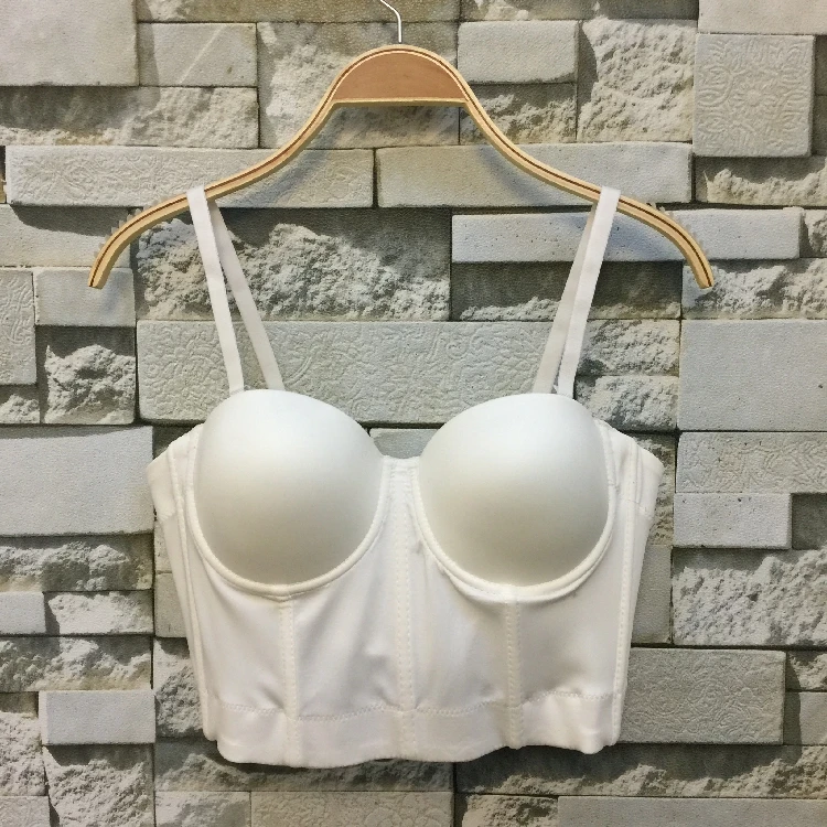 

Basic Smooth Spandex Push Up Bralet Women's Bustier Bra Cropped Top Vest Plus Size