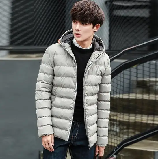 Hot Mens Winter Parka Jacket Coat Outerwear Fashion Hood Padded Quilted Warm Male Jackets Casual Jackets doudoune homme hiver