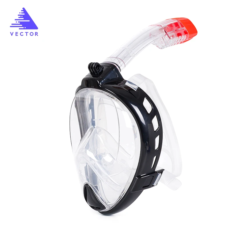 Безопасная и водонепроницаемая маска для подводного плавания, анти-туман, маска для дайвинга, набор для подводного плавания, респираторные маски, очки для детей/взрослых - Цвет: Черный