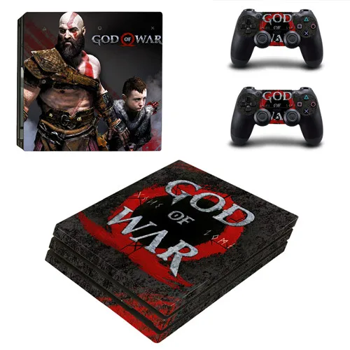 Игра God of War PS4 Pro наклейка для кожи виниловая наклейка для sony Playstation 4 консоль и 2 контроллера PS4 Pro наклейка для кожи - Цвет: YSP4P-2093