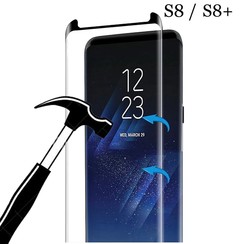 

3D Crystal Glass Film 9H Hardness Tempered Glass for Samsung Galaxy S8 S8+ S8 Plus Screen Protector for Samsung S8 Plus Glass