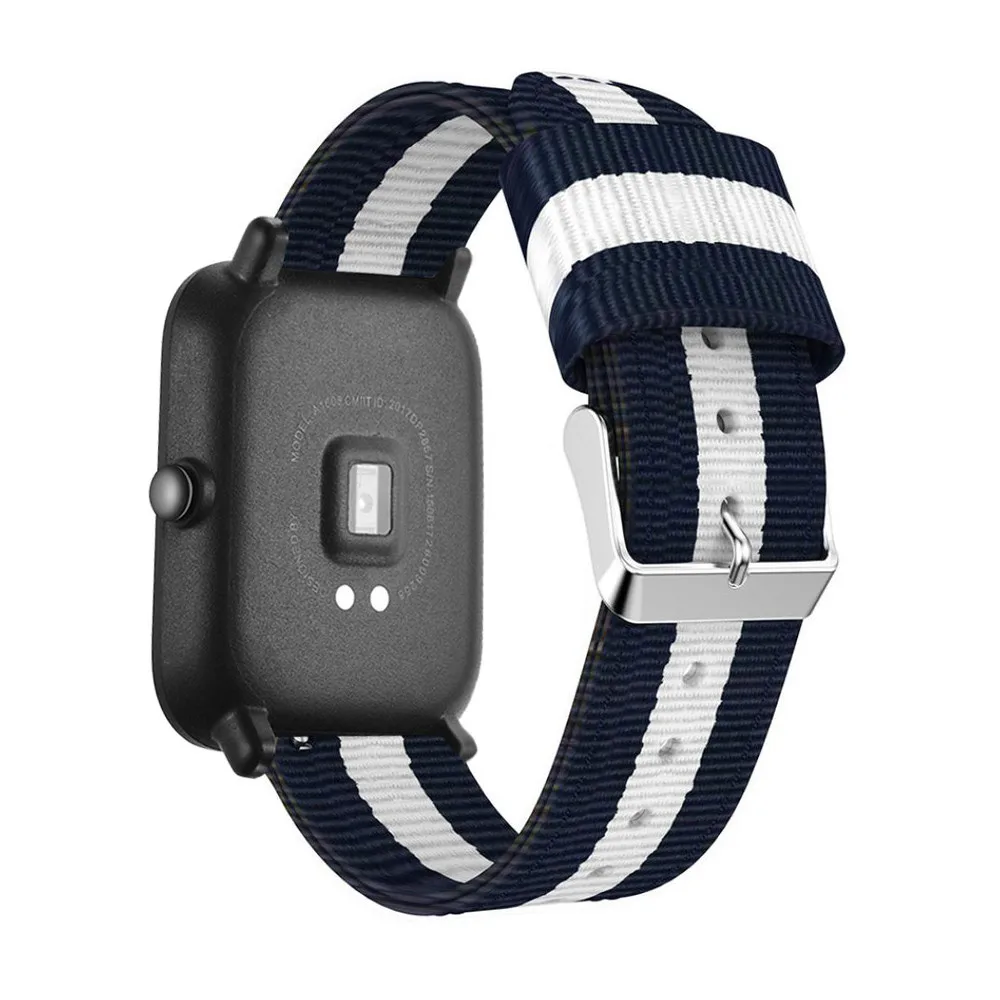 Сменный ремешок для часов браслет ремешок тонкий тканый нейлон Регулируемый для Xiaomi Huami Amazfit Bip Молодежные часы Jn.8
