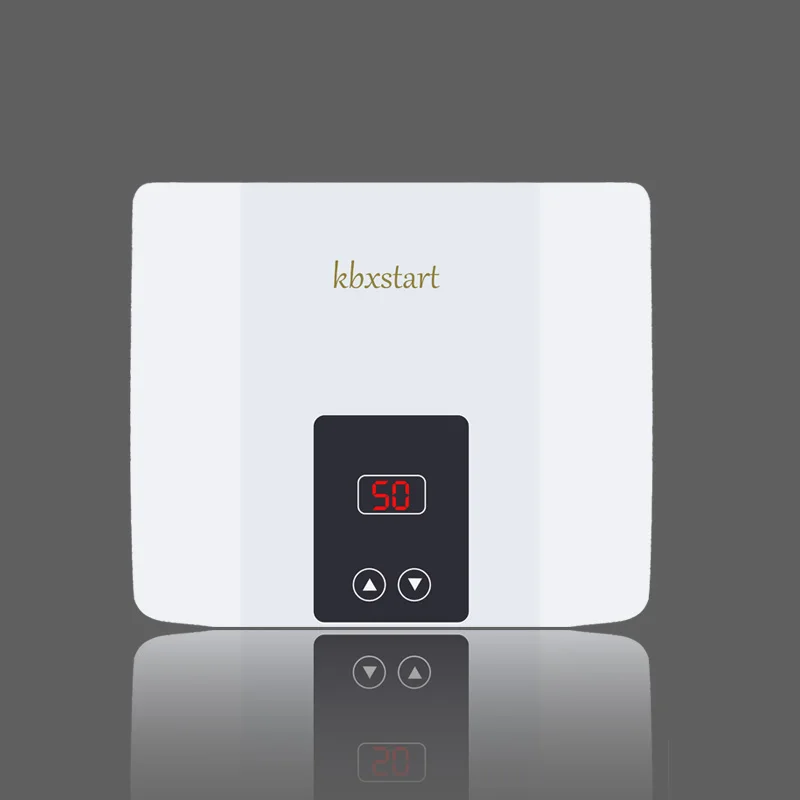 Mini Wall Mounted Water Heater Instant Tankless Electric Hot Water Heater Thermostat Fast Heating Kitchen/Bathroom Shower 5500W
