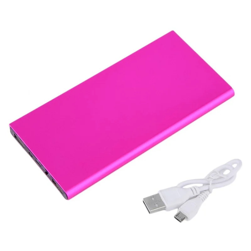 GTF power Bank 20000 mAh 2 USB Портативный Ультратонкий Универсальный мобильный зарядный сокровище с светодиодный подсветкой для мобильных телефонов - Цвет: Pink