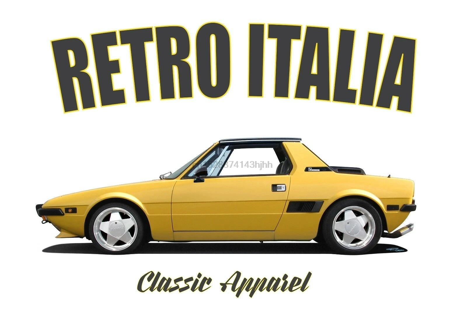 

FIAT X1-9 t-shirt. RETRO ITALIA. CLASSIC CAR. BERTONE. X1 9. ABARTH