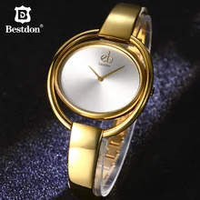 Bestdon Hot Elegant Bracelet Luxury Band Ladies Wristwatches Simple Design Women Quartz Watch Gold Relogio Feminino With Gift