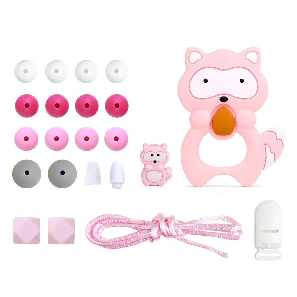 TYRY. HU BPA Бесплатно Силиконовый детский Прорезыватель для самостоятельного изготовления зубов, ожерелье, соска, браслет-цепочка, Детские Прорезыватели, силиконовые игрушки для укусов - Цвет: diy6