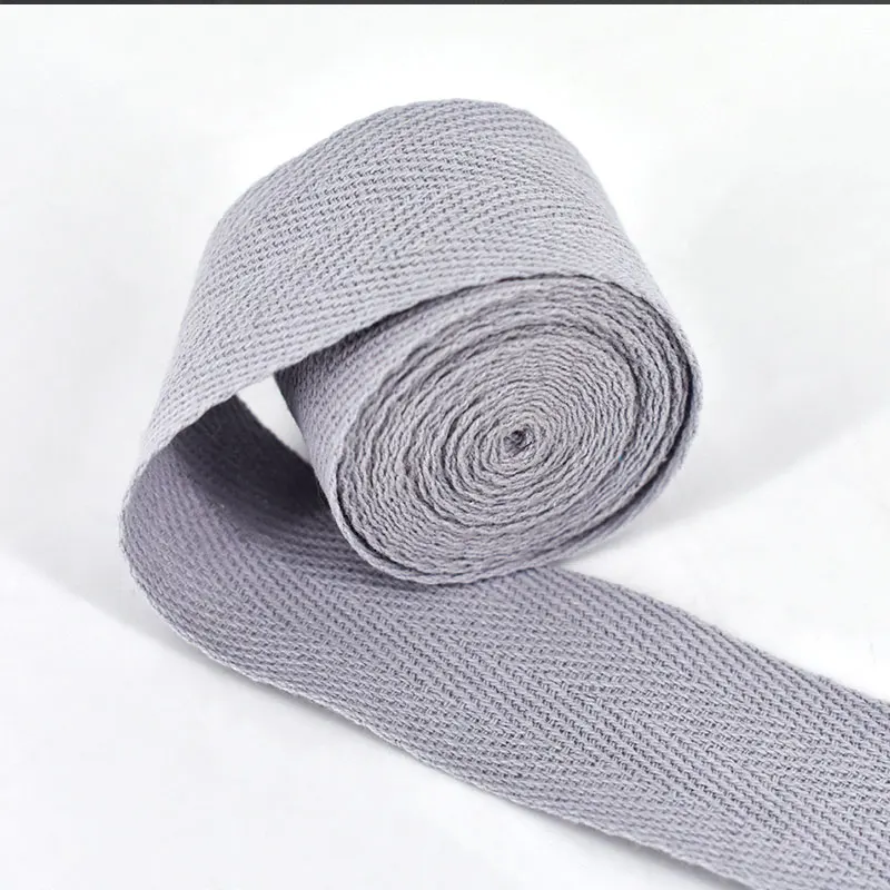 Light grey Savica 10 м/лот 4 см елочные ленты тесьма тканые хлопчатобумажные швейные оверлок тканевый ремень сумки DIY аксессуары LX826 - Цвет: Light grey