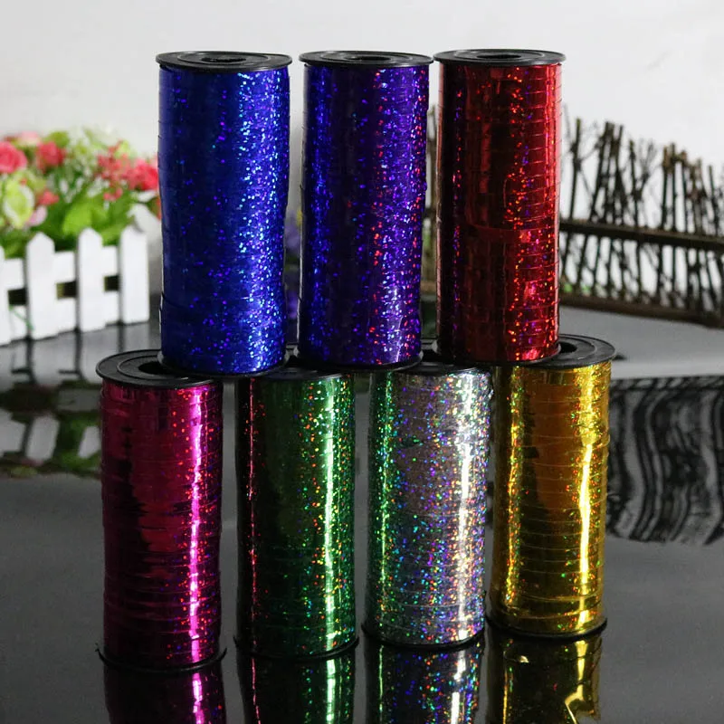 

100Yard Laser Balloons Ribbons for Party Decoration Birthday Wedding Decoration DIY Accessories Supplies Cake Rope