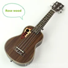 Soprano Ukulele Hawaiian Guitar 4 Cuerdas de Ukelele Guitarra de Palo de rosa de 21 Pulgadas Blanco de Madera Artesanal Guitarra Uke Musical