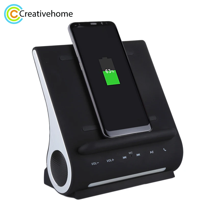 AZPEN D100 10W Qi Wireless Charger Charging Pad Bass Speaker HIFI For Samsung HTC Android Phone Charge Docking Station AZPEN D100 10W Qi Wireless Charger Charging Pad Bass Speaker HIFI For Samsung HTC Android Phone Charge Docking Station