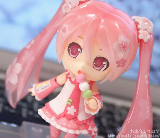 

Hatsune Miku Anime pink Nendoroid flower Anime Action Figure PVC New Collection figures toys Collection for kids gift
