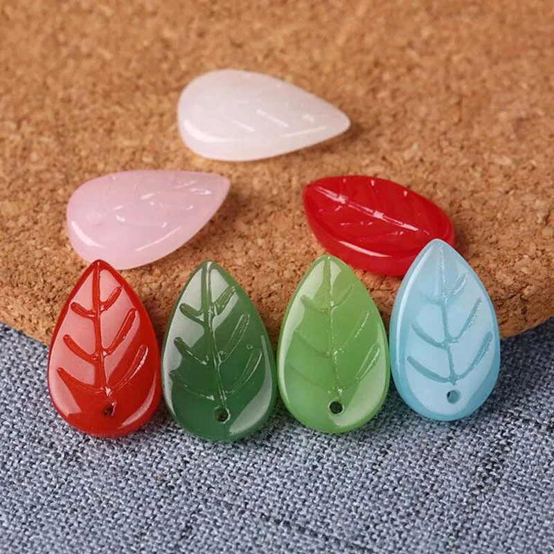 

10pcs/lot 10x17mm Leaf Glass Beads Multi Colors Glasses Charm Pendant for DIY Earring Necklace Jewelry Making Findings Supplier