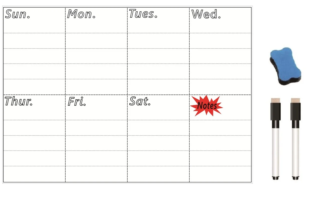 A4 Магнитная сухая доска стирания меню для стикер для холодильника Еженедельный планировщик список продуктов блокнот кухонный холодильник