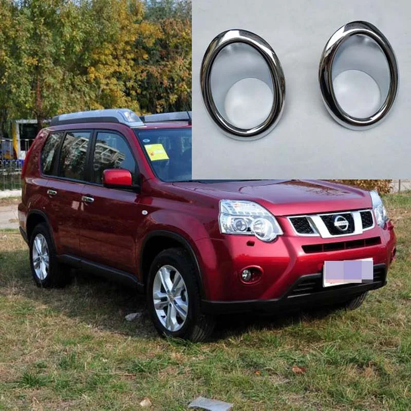 12qj Для NISSAN X-TRAIL X TRAIL XTRAIL T31 2008 2009 2010 2011 2012 2013 хромированный передний противотуманный светильник, накладка, аксессуар для противотуманных фар - Цвет: 12qj