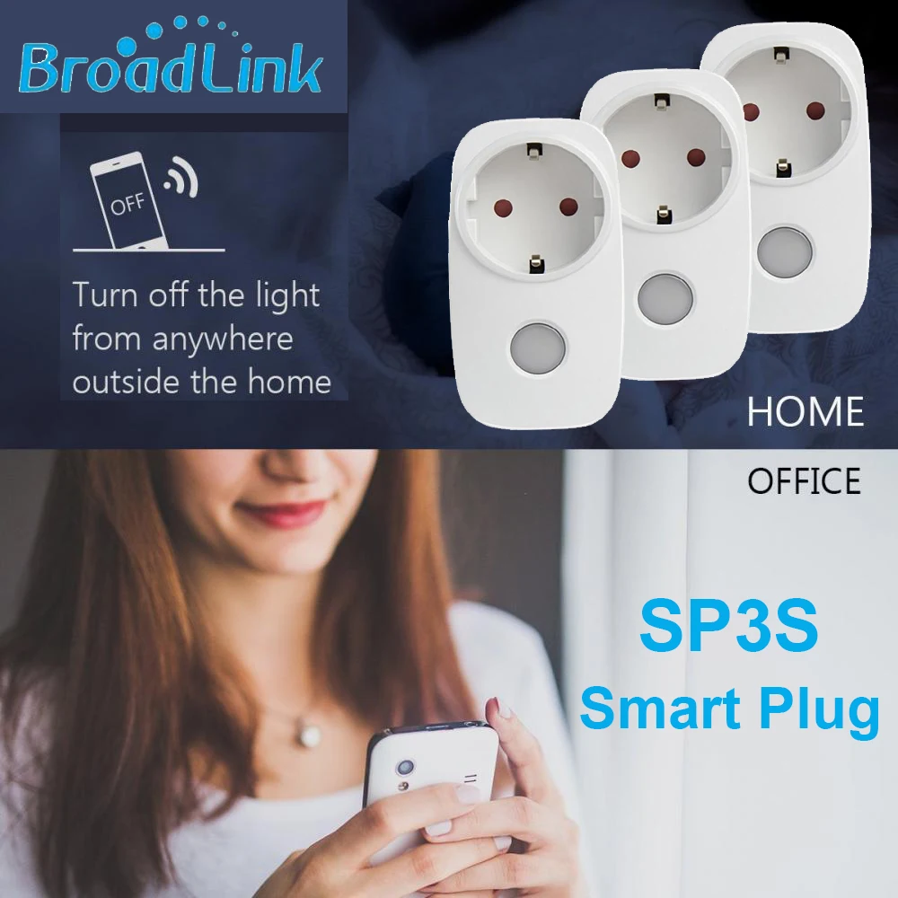 

Broadlink Original SP3S WiFi Smart Socket 1/2/3/5Pcs EU Plug Outlet work for ALexa Google Home Smart Home APP Remote Control